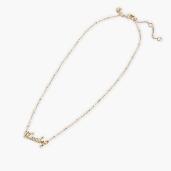 🆕J. Crew- Gold "Lucky" Necklace, adjustable chain, NWT - Picture 2 of 5